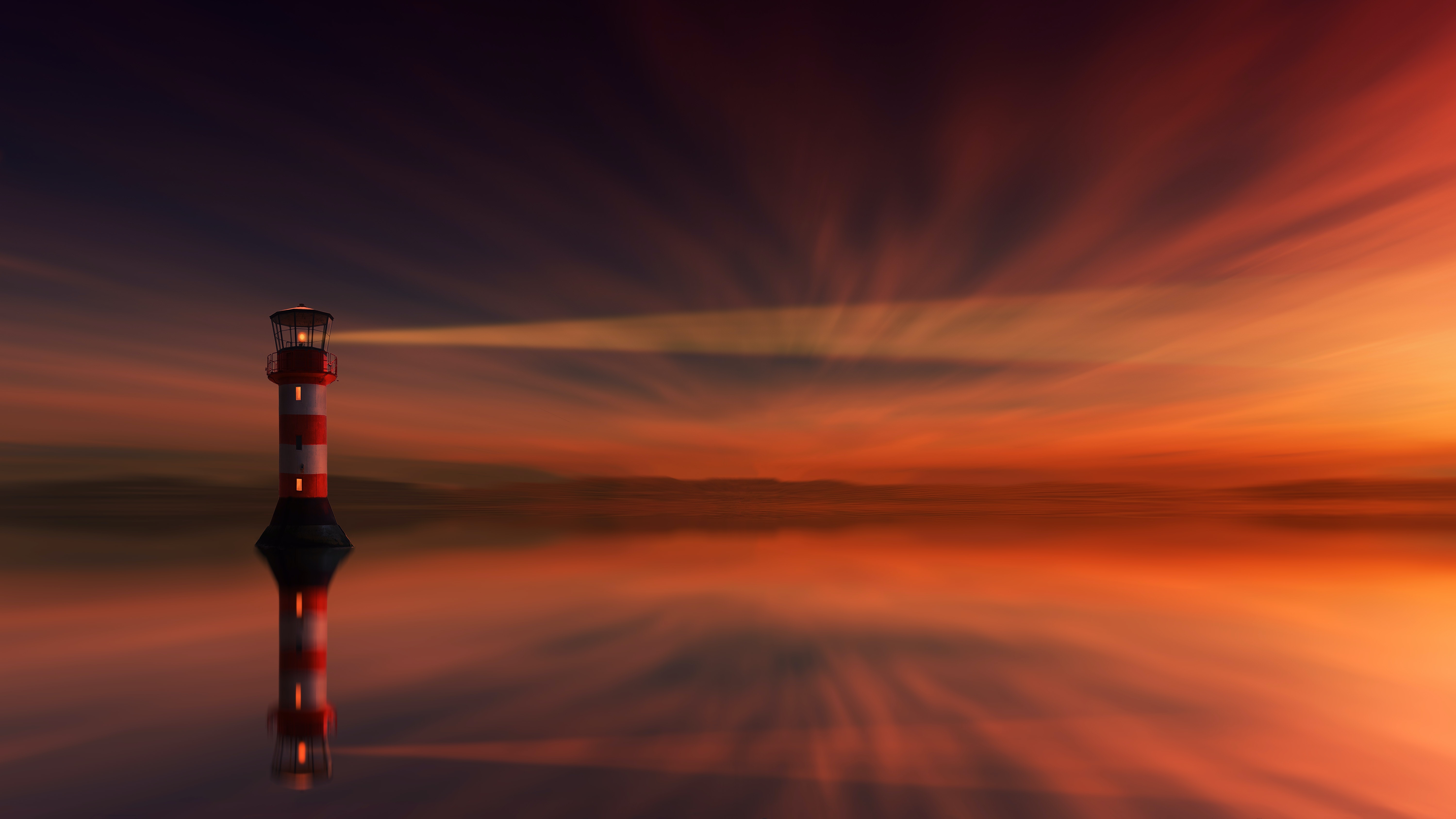 Lighthouse during sunset